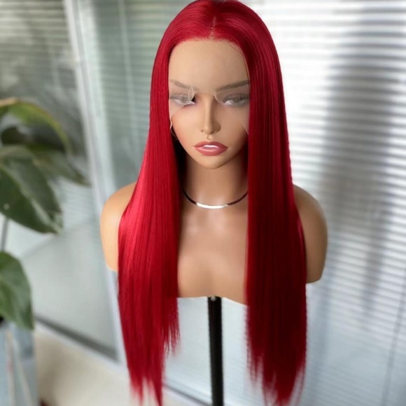 22” Red STRAIGHT Lace Front Wig NEW main image 6